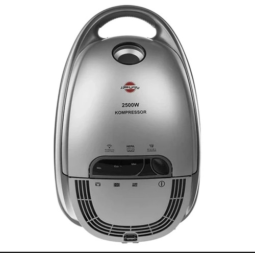 جاروبرقی کیسهدار پارس خزر مدل KOMPRESSOR VC-2500W، با فیلتر HEPA، وزن 8.5 کیلوگرم، دارای دو عدد سری مجزا، پاکت جاروبرقی، کنترل روی دسته، موتور با قدرت 2500 وات، میزان صدا 75 دسیبل، طول کابل برق 6 متر، گنجایش مخزن 8 لیتر، دارای کیسه دائمی و کاغذی Pars Khazar KOMPRESSOR VC-2500W Vacuum Cleaner